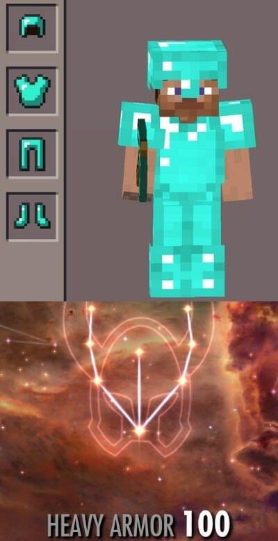 minecraft heavy armor skyrim meme