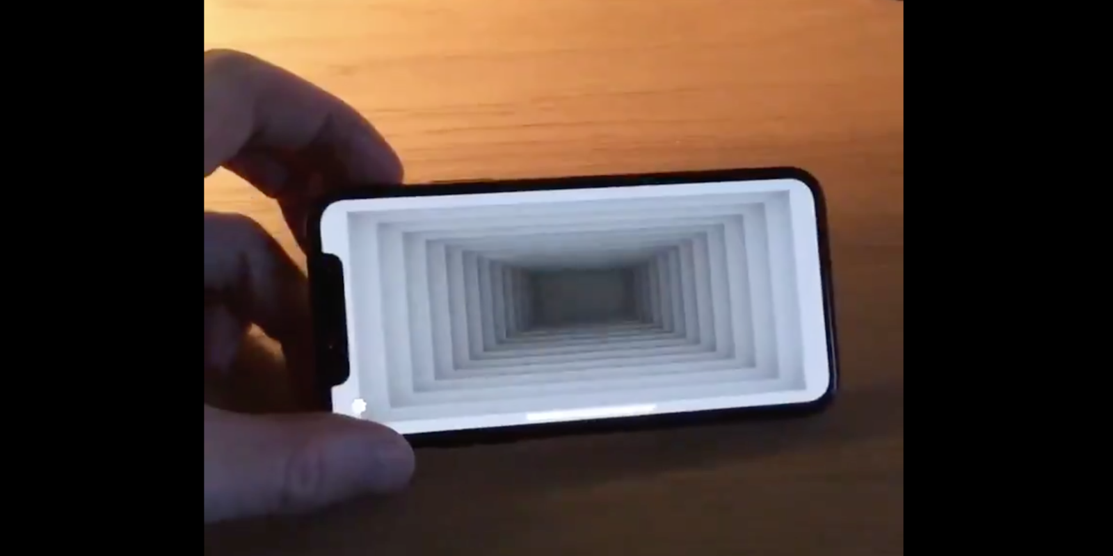 portable hole iphone x illusion