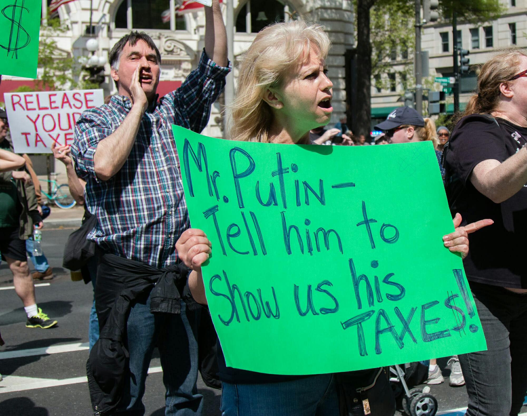Tax Day protest against Trump