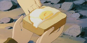 egg toast laputa meme