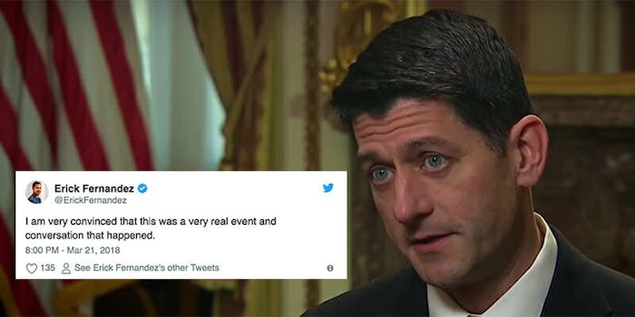 Paul Ryan staffer Caleb Smith was roasted after posting a text conversation about his 'buddy's tax return.