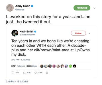he just tweeted it out