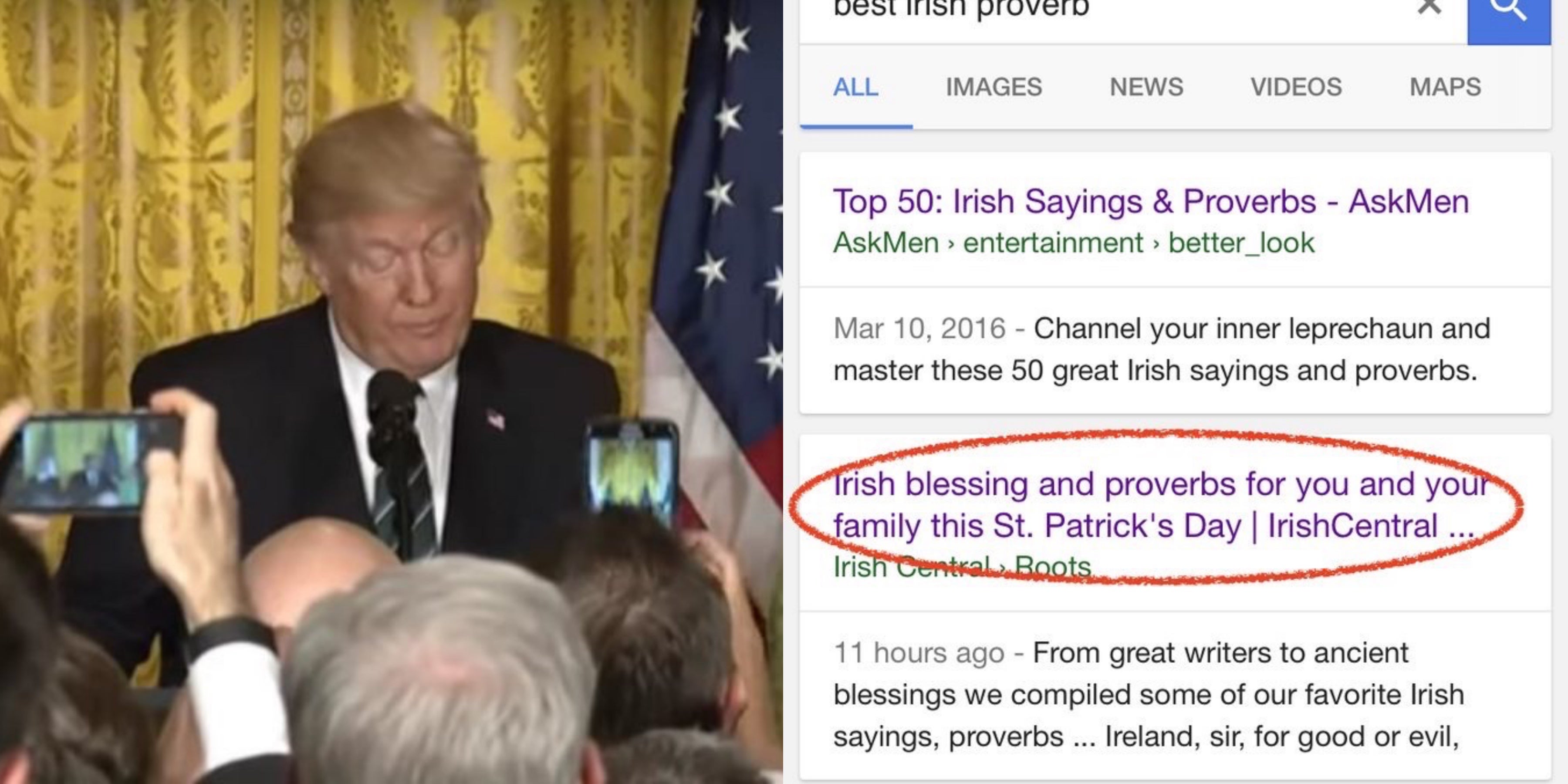 Trump’s favorite Irish proverb is actually from a Nigerian poem