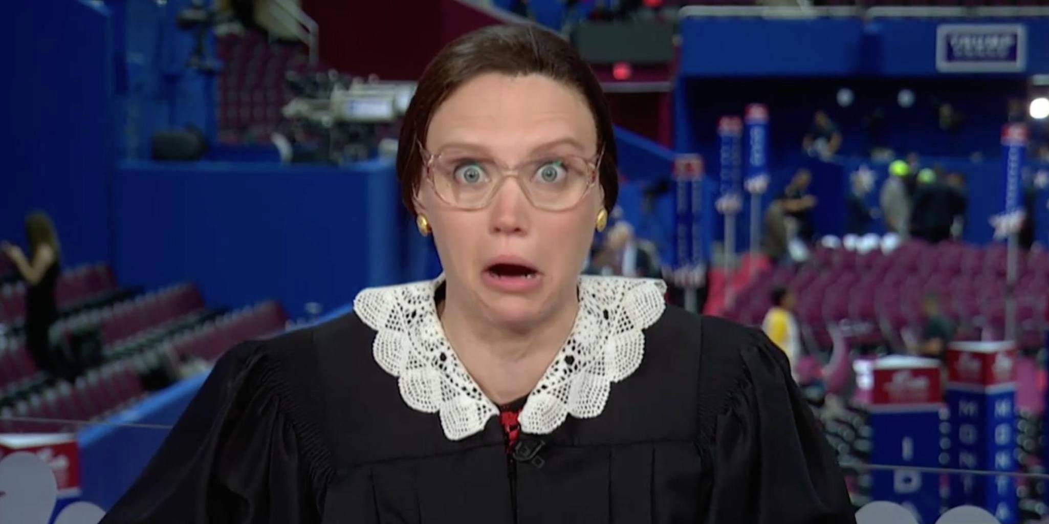Kate McKinnon impersonates Ruth Bader Ginsburg, insults Donald Trump