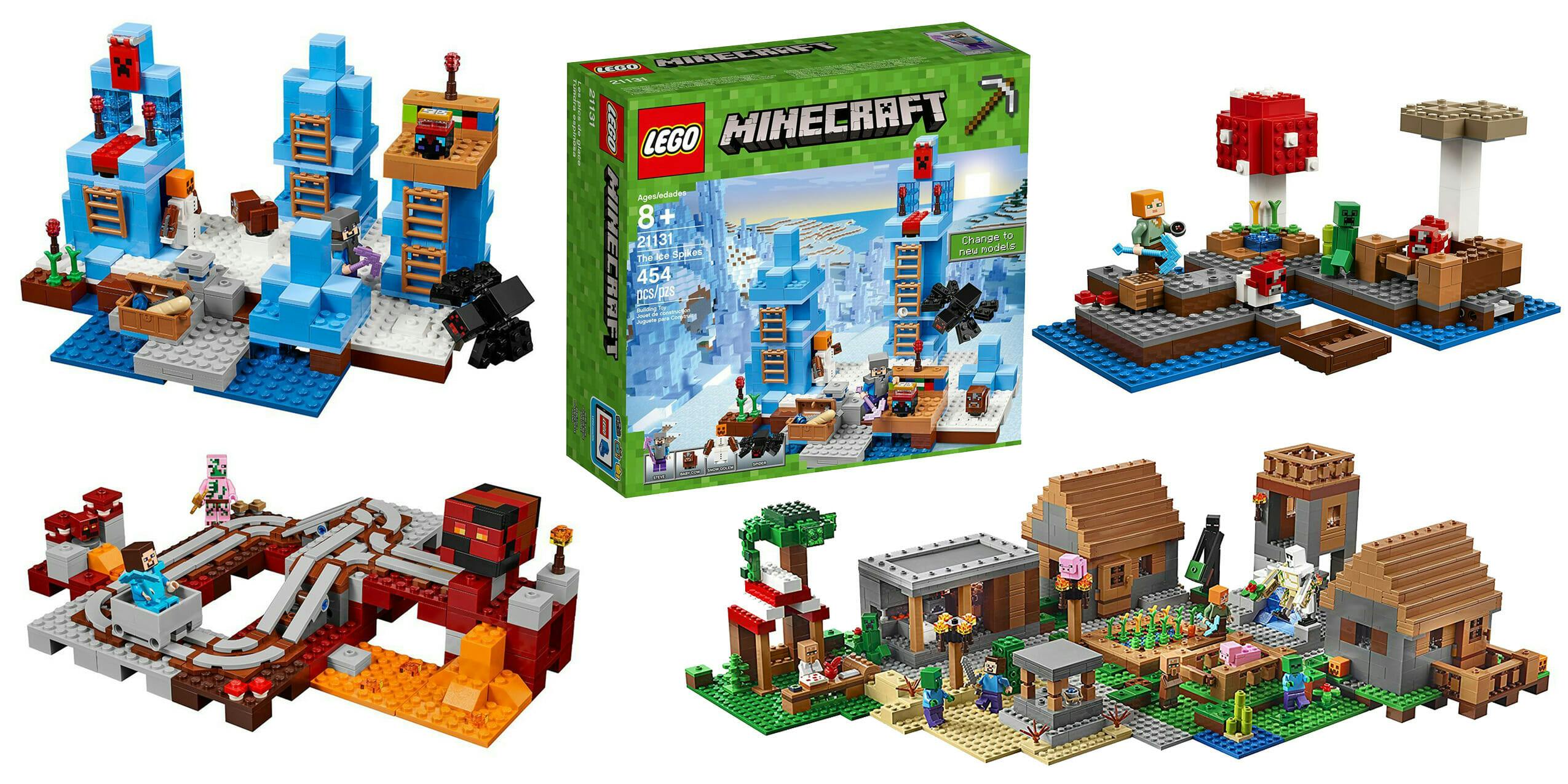 Hunt dig for diamonds and build anything with Minecraft Lego