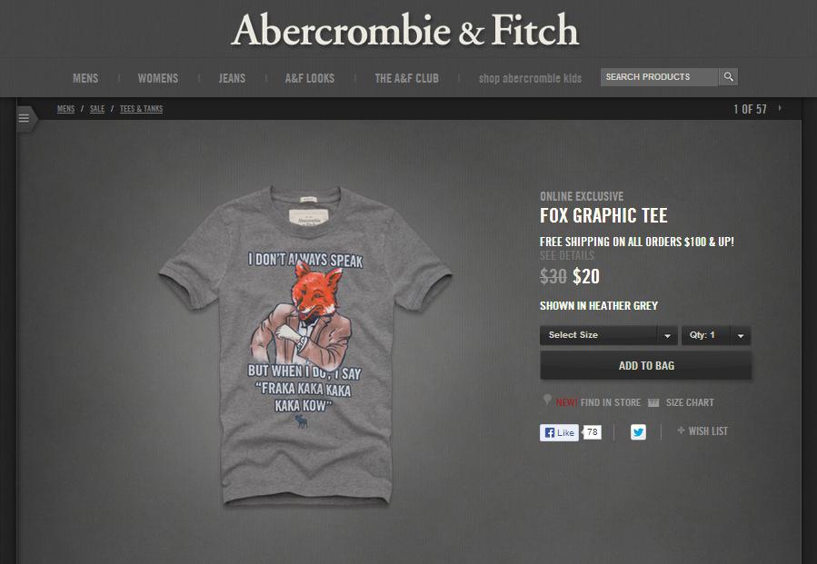 Is this the worst T-shirt Abercrombie 