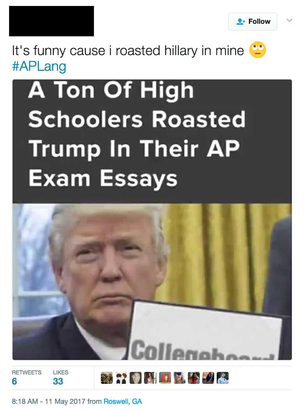 High school kids are roasting Trump in their AP exams