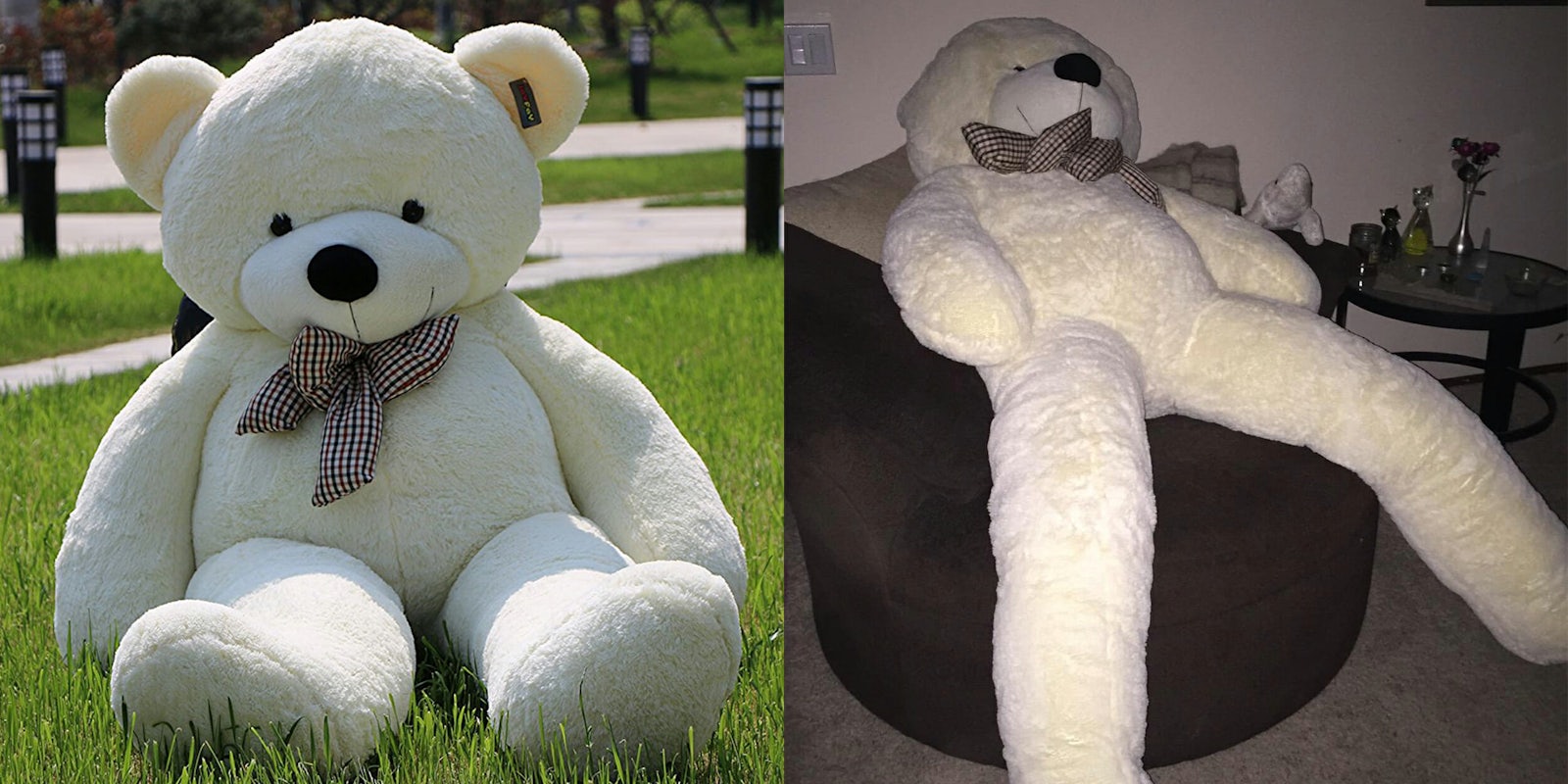 6.5 foot tall stuffed bear with very long legs