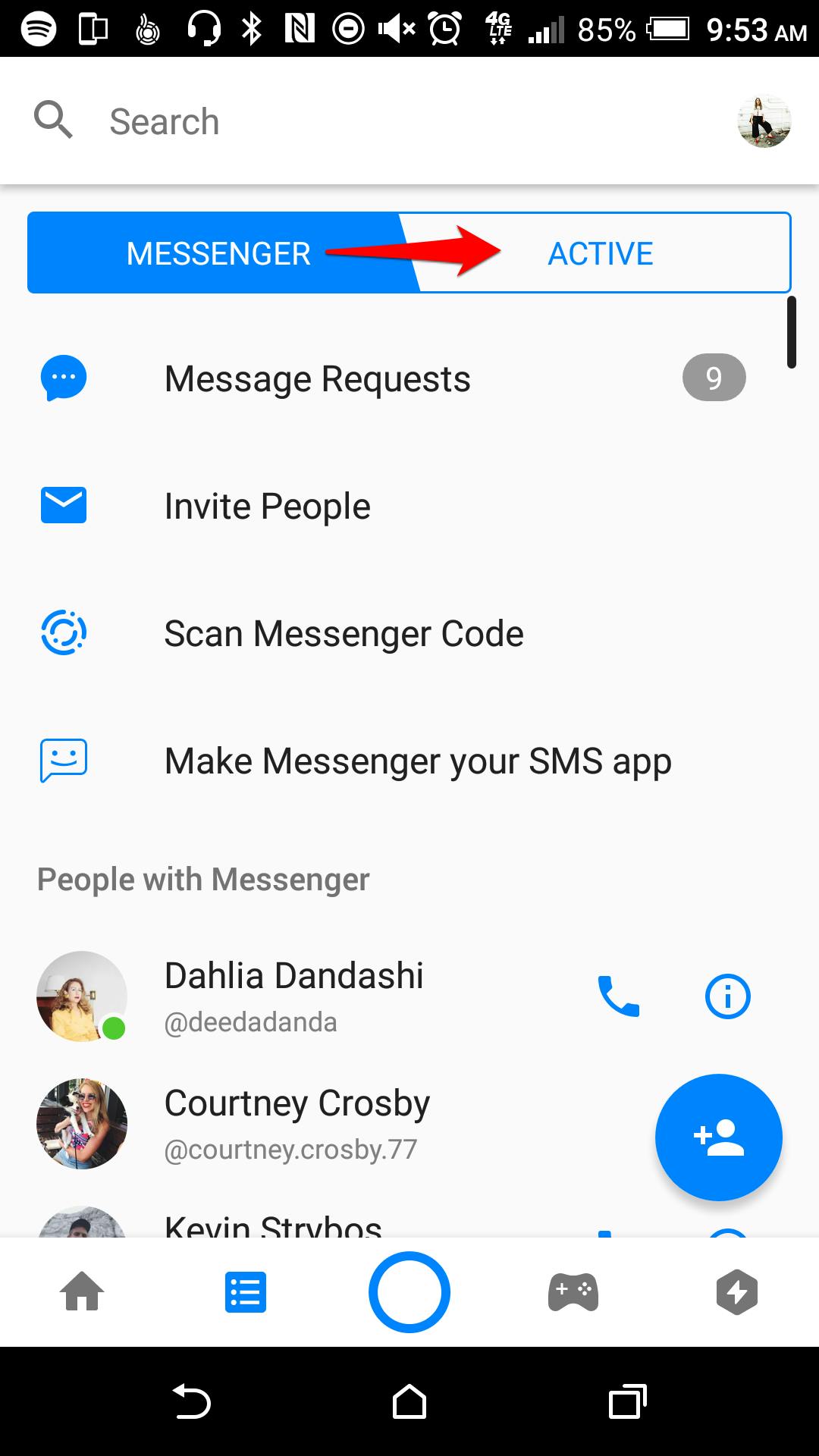 how to logout of facebook messenger