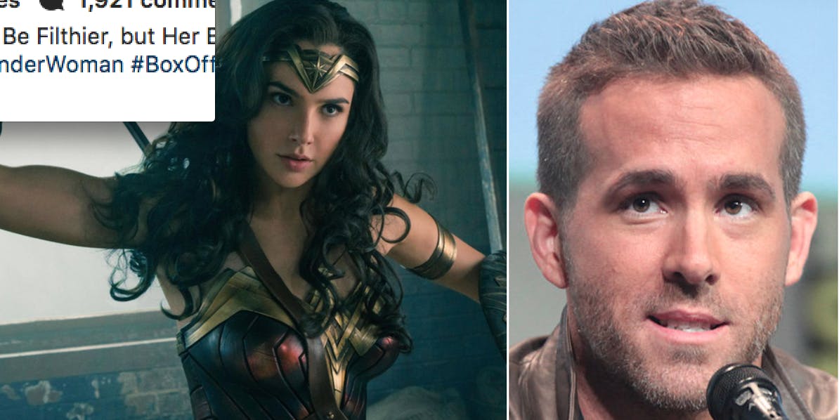 Ryan Reynolds congratulates Wonder Woman on beating Deadpool box office  record