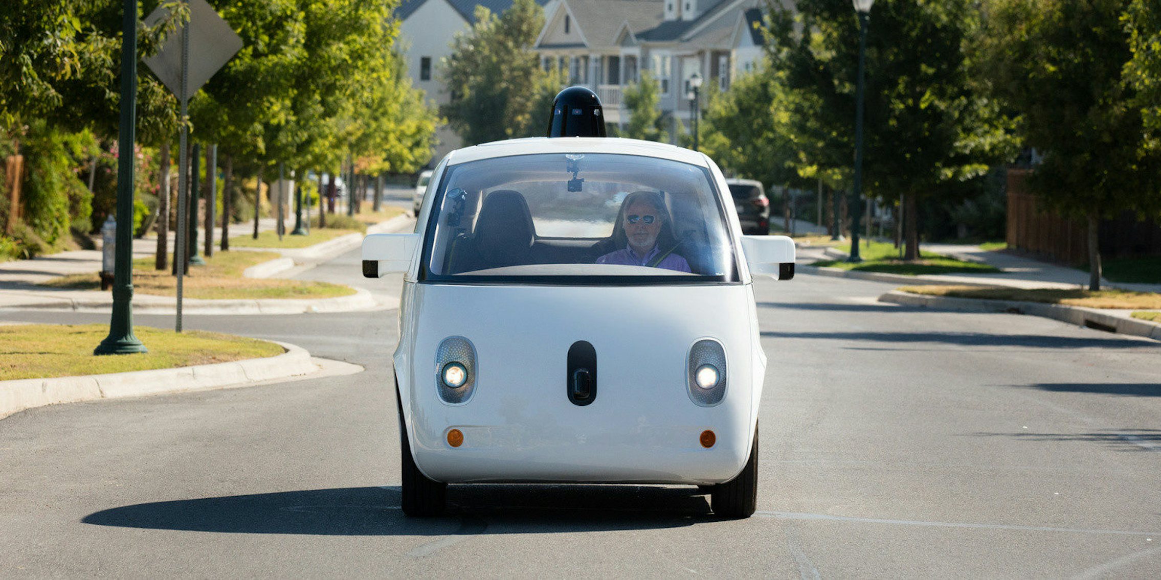 Google Waymo self driving car on street