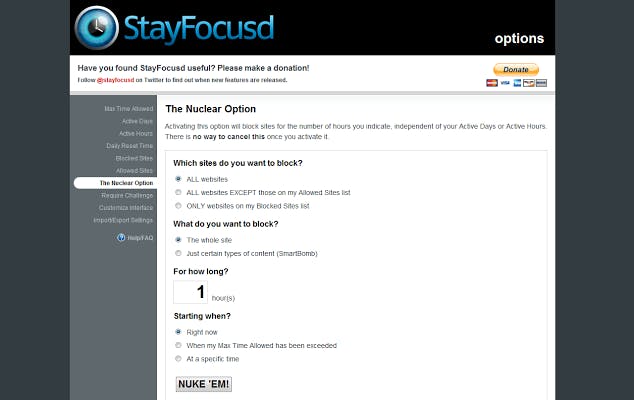 how to unplug from the internet : StayFocusd app