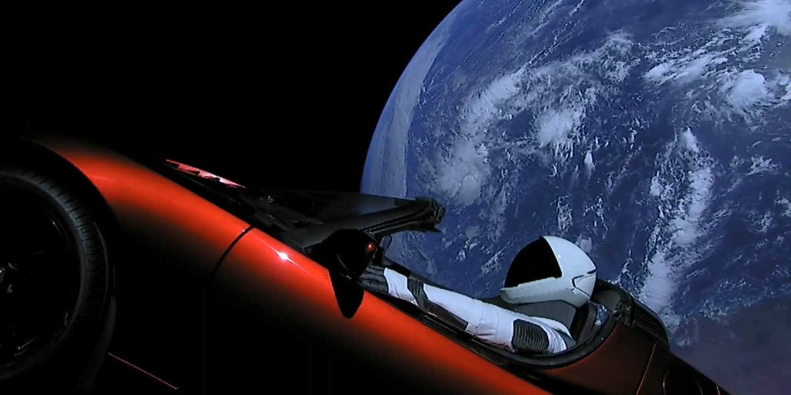 tesla roadster elon musk spacex falcon heavy