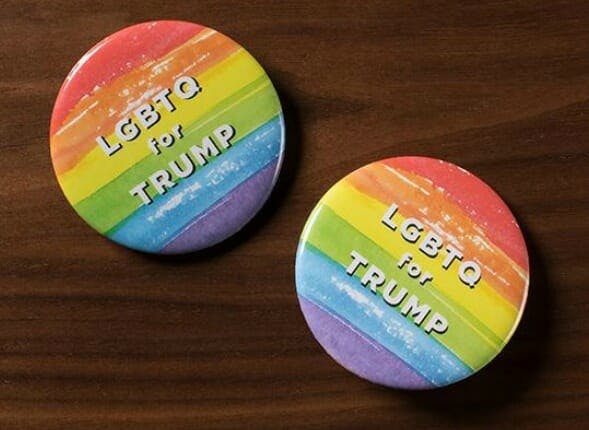 Donald Trump LGTBQ buttons