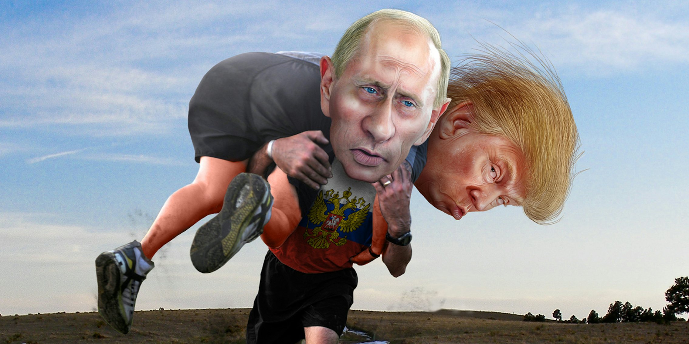 Putin carrying Trump