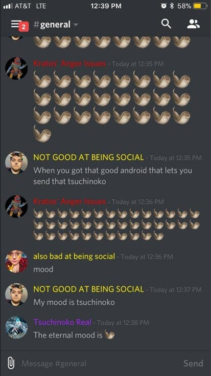 tsuchinoko snake emoji discord meme