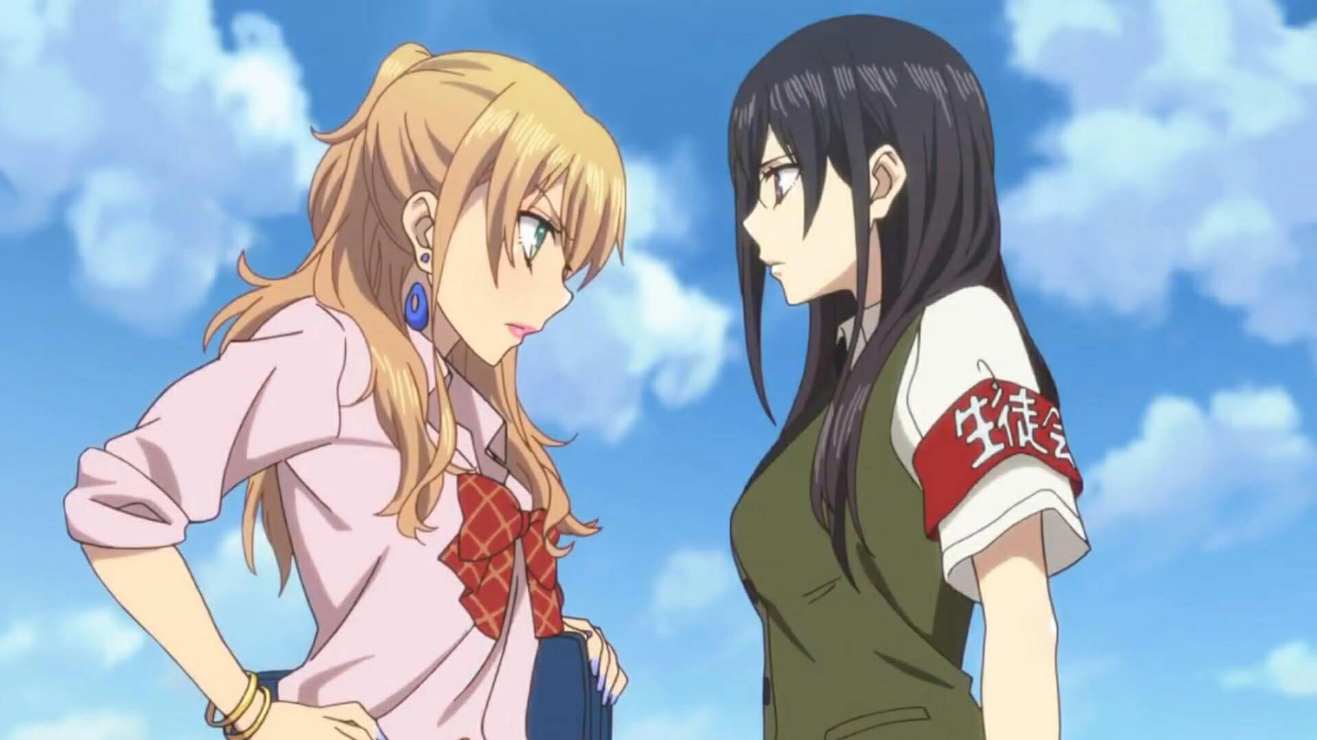 Mei and Yuzu from Citrus, available on Crunchyroll.