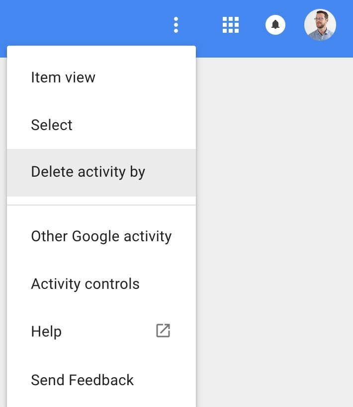 my google activity search