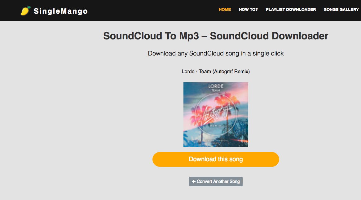 soundcloud downloader : singlemango