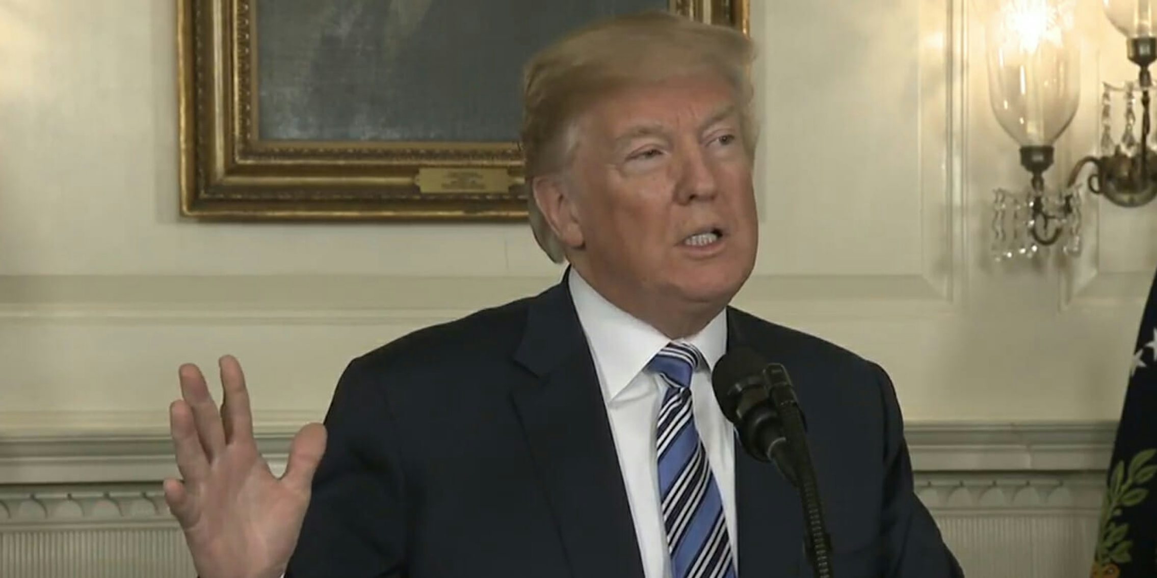 President Donald Trump, when discussing his gripes with a massive spending bill he signed into law on Friday, continued to try and cast blame on Democrats for the lack of legislative fix for the Deferred Action for Childhood Arrivals (DACA) program.