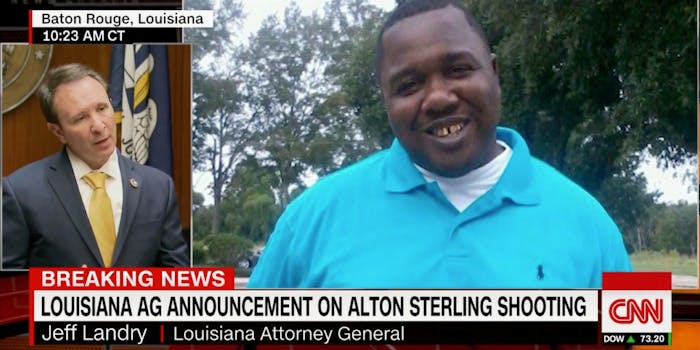 The Louisiana Attorney General has announced no charges against the cops who fatally shot Alton Sterling.