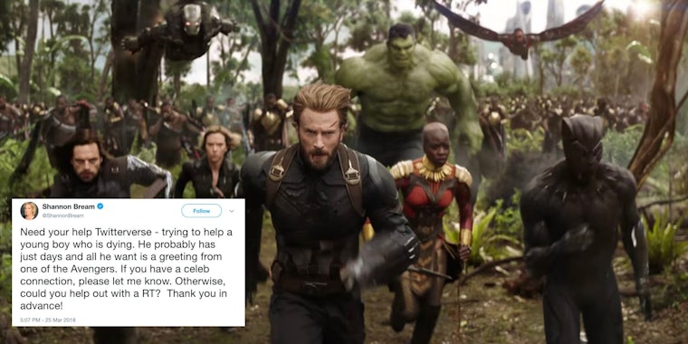 Avengers Unite on Twitter to Help Out Terminally Ill Boy
