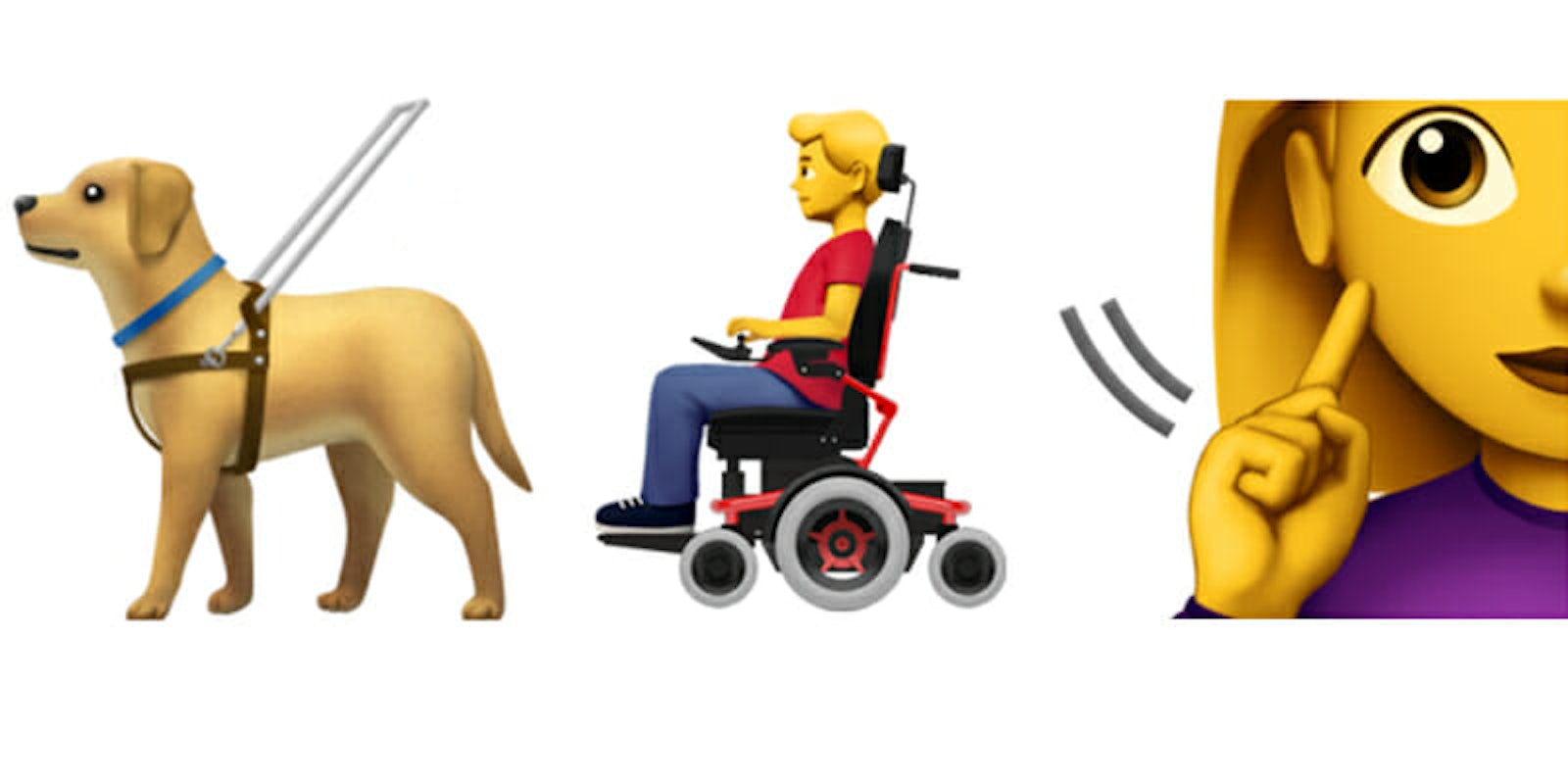 Apple has proposed emoji that represent people with disabilities.