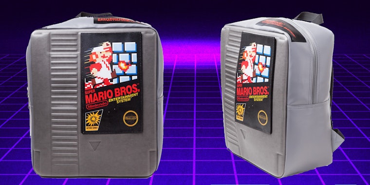 super Mario nes cartridge backpack