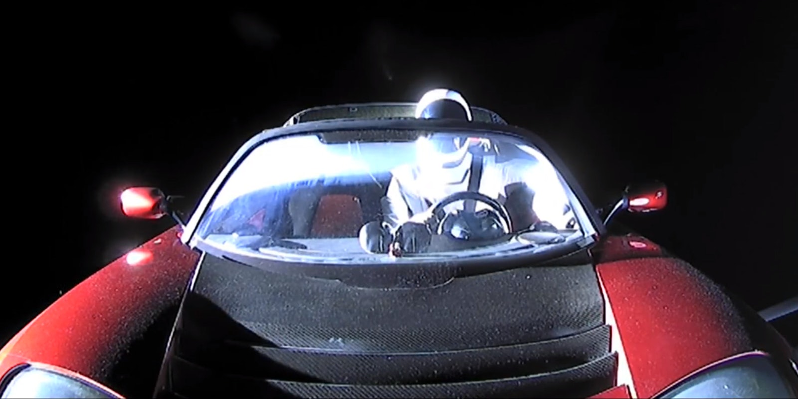 Starman in Tesla Roadster, SpaceX livestream