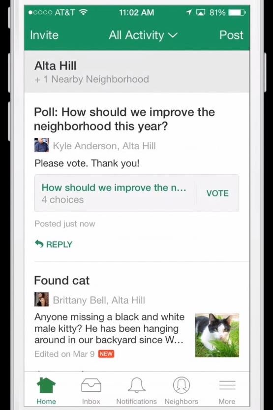 nextdoor social mei