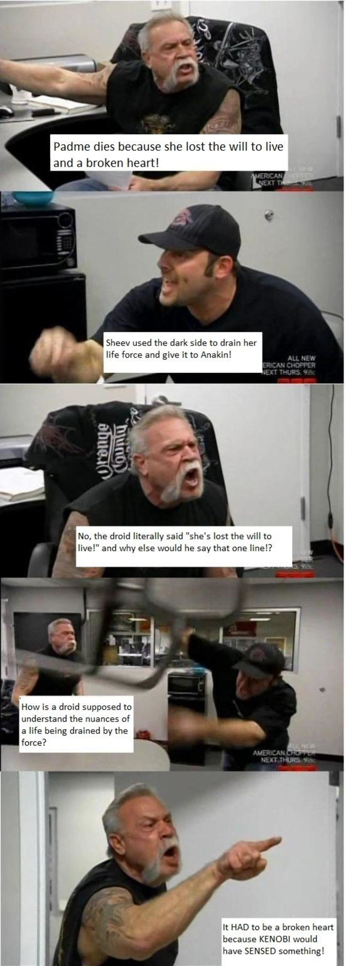 padme star wars american chopper meme