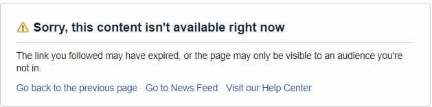 spacex facebook not available