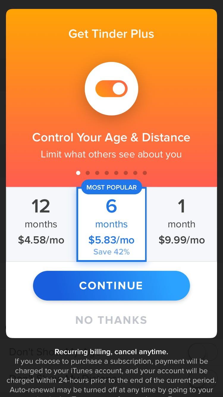 how to change age on tinder