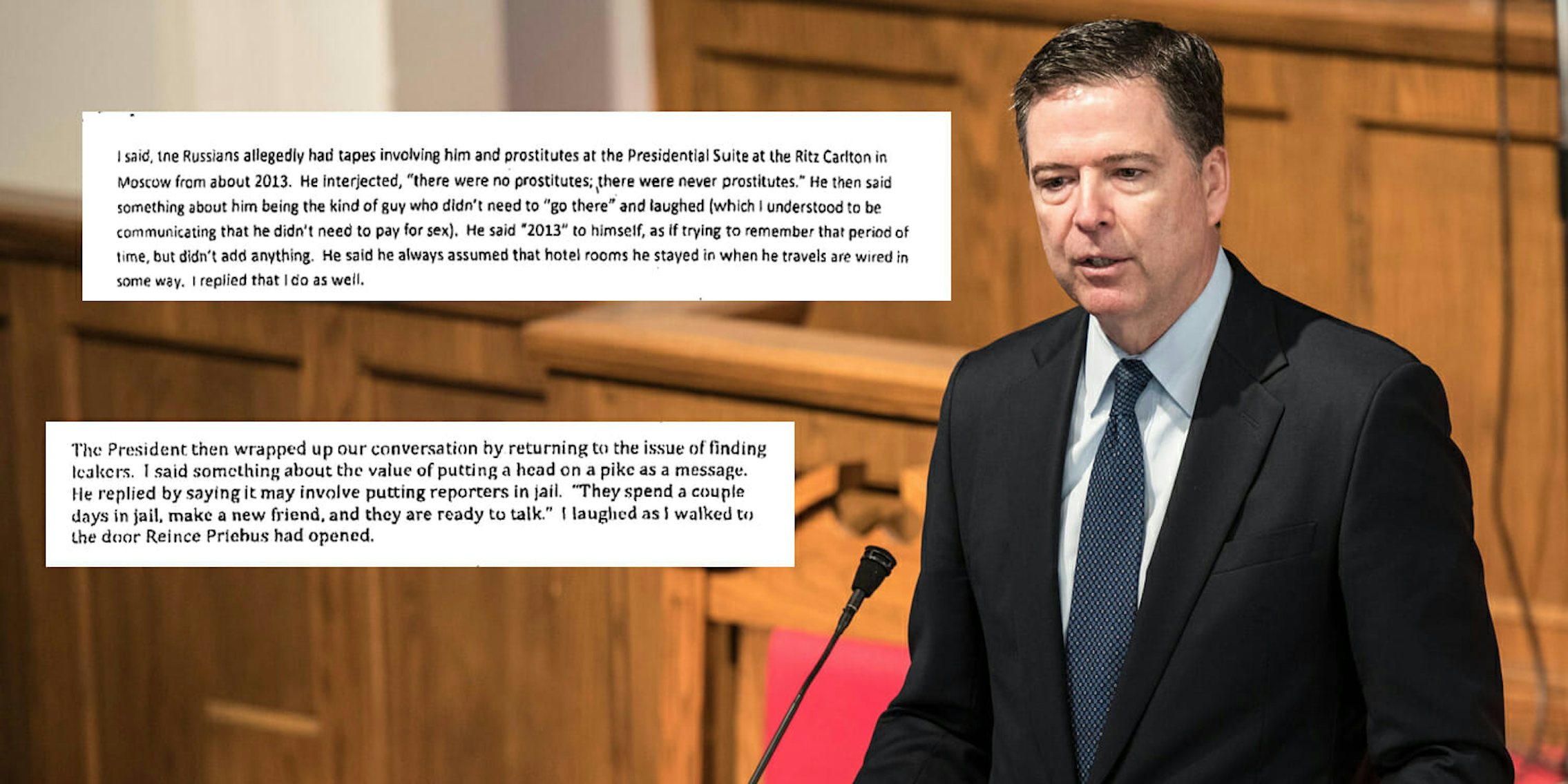 Memos written by former FBI Director James Comey were released to the public late Thursday, and they mostly back up comments he has made about his interactions with President Donald Trump since he was abruptly fired last year.