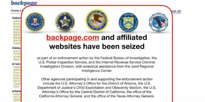 backpage ceased fbi taken down