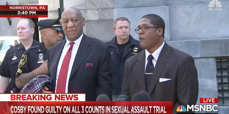 Bill Cosby, who has been found guilty on three charges of sexual assault.