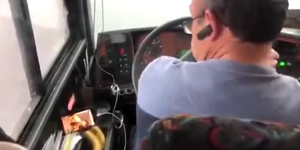 Bus Driver Watches YouTube While Driving, Terrifying His Passengers