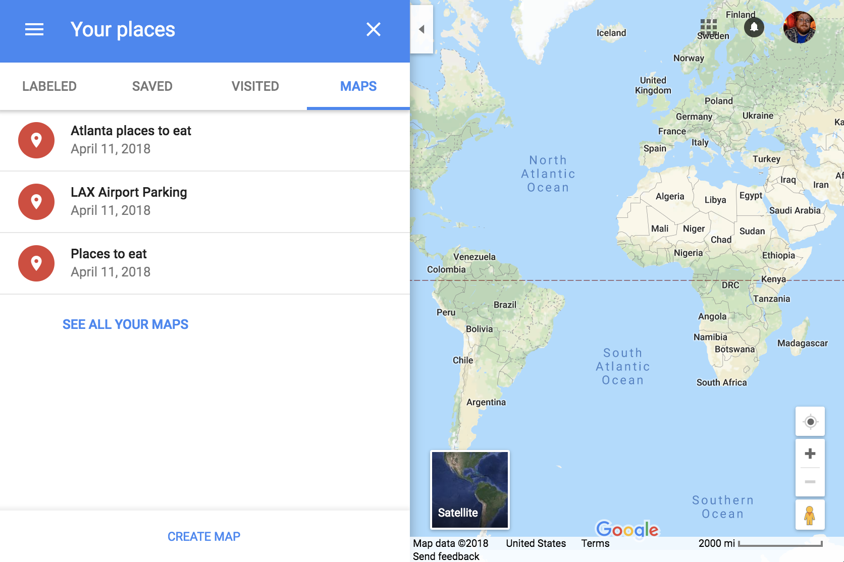 google map drop pin
