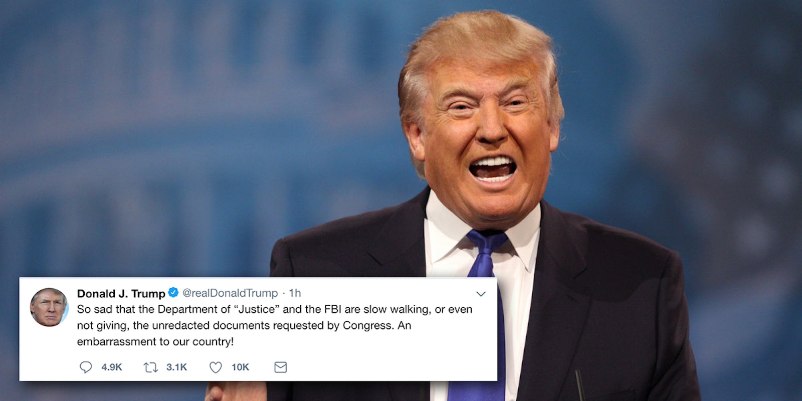 Donald Trump FBI DOJ tweet