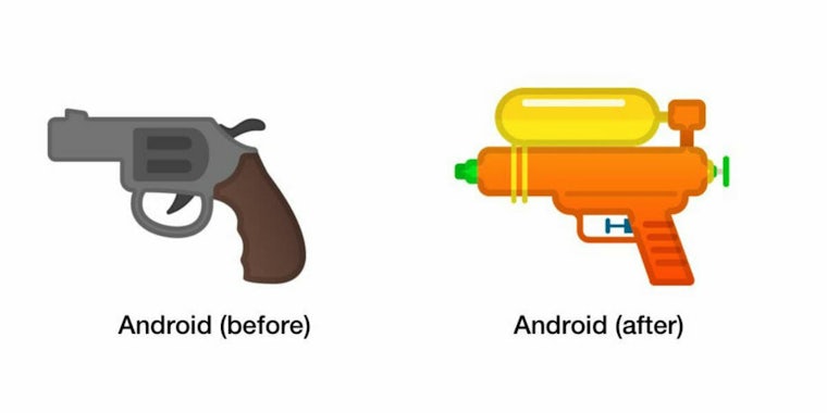 google water gun pistol emoji