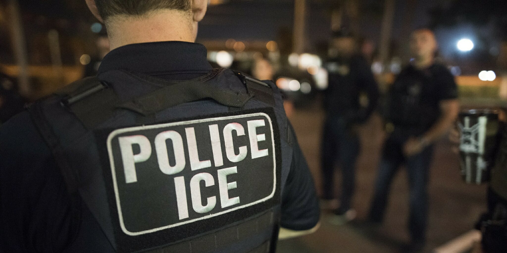 A U.S. Immigration and Customs Enforcement (ICE) officer.