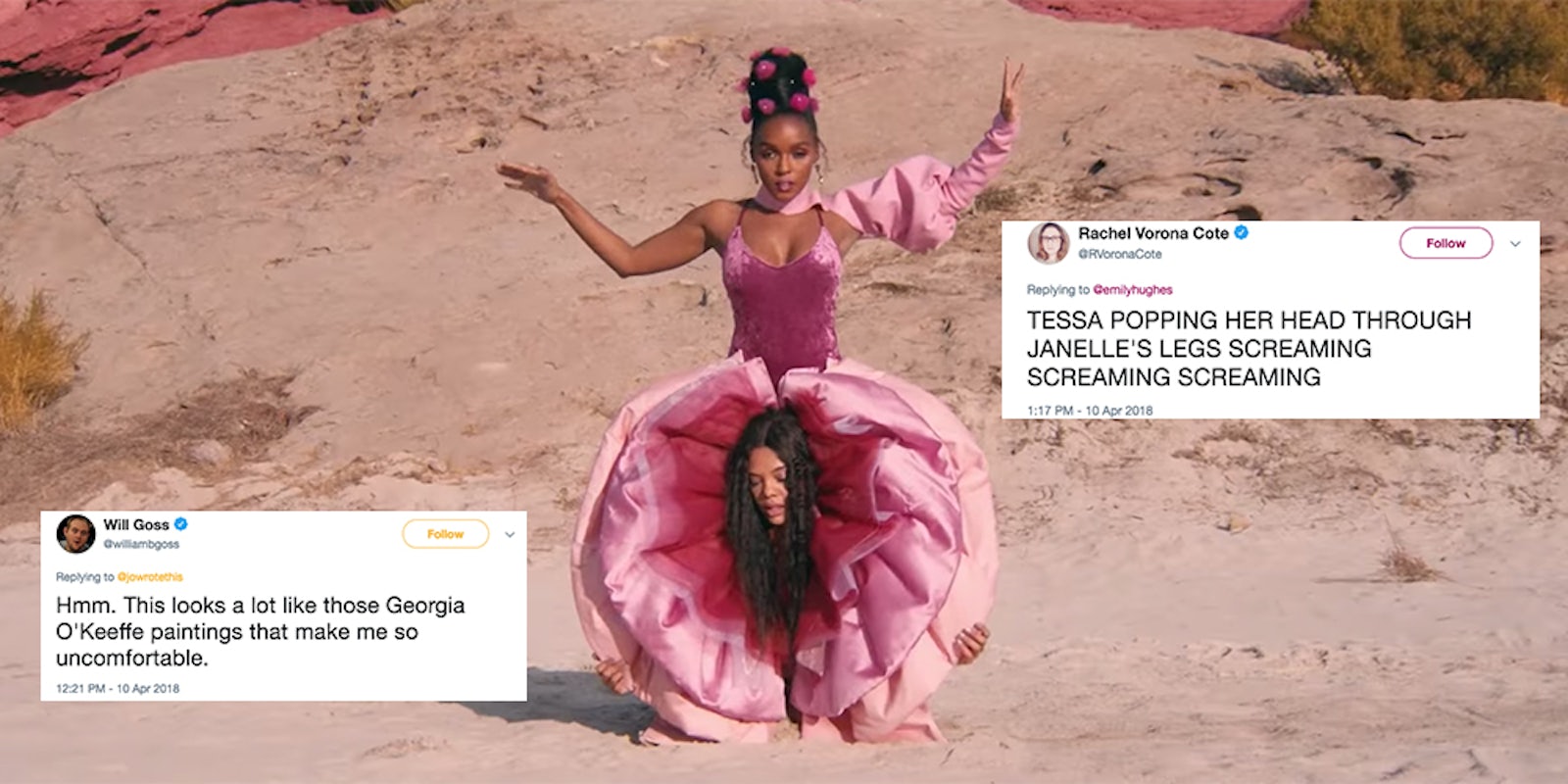 Screengrab from Janelle Monáe's 'PYNK' music video