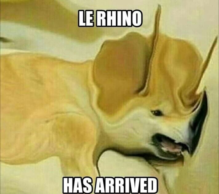 le rhino has arrived