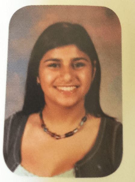Mia Khalifa's high school yearbook photo.