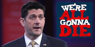 Paul Ryan with "We're All Gonna Die" podcast logo
