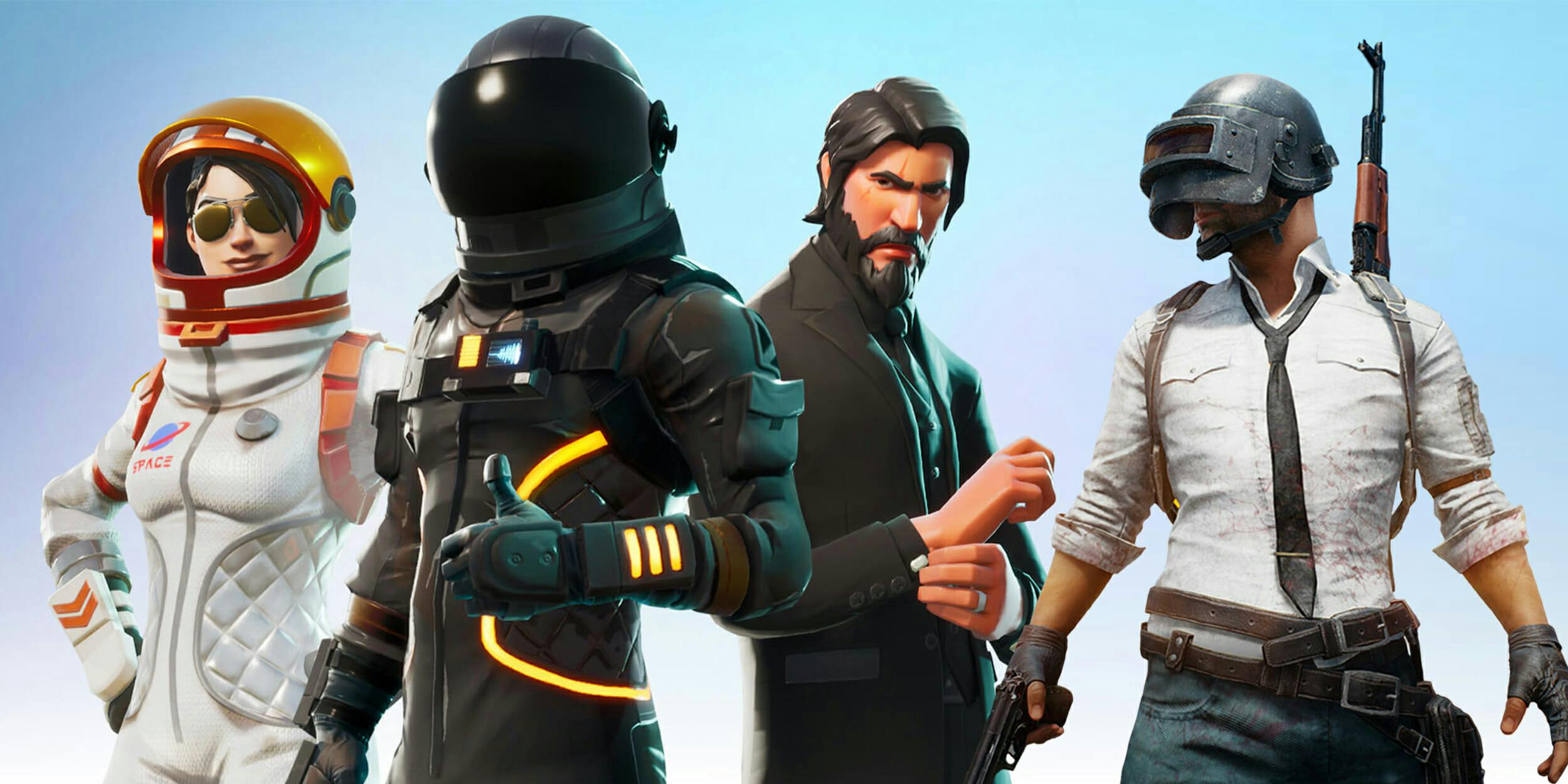 PUBG and Fortnite characters