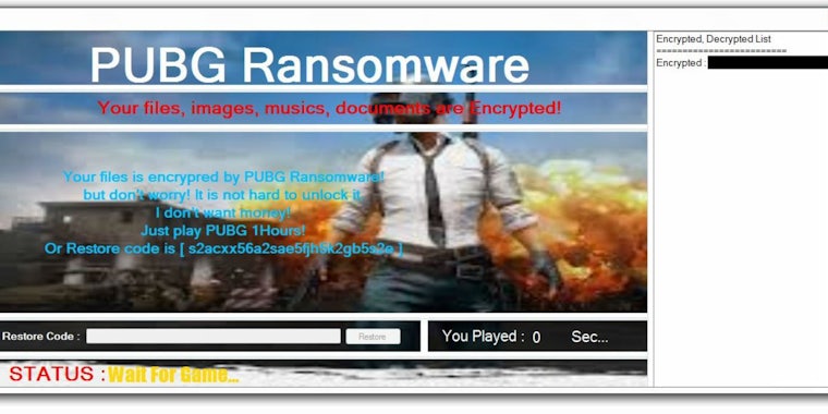 pubg ransomware cyberattack
