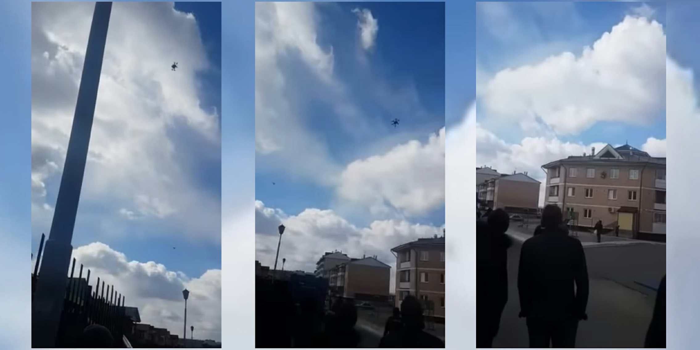 Russian postal drone hits house