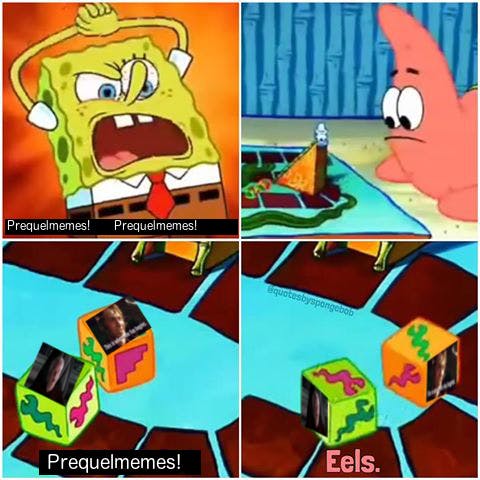 spongebob eels prequelmemes meme