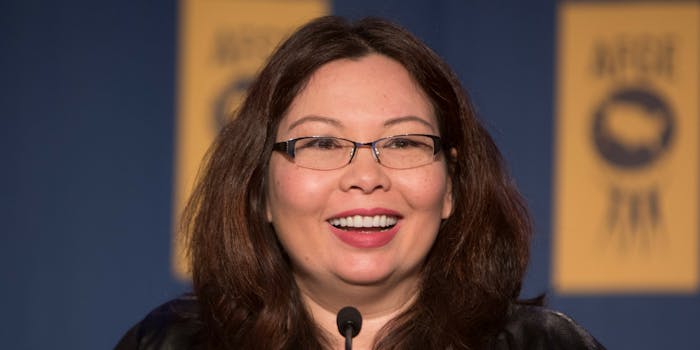 Illinois Democratic Sen. Tammy Duckworth at a American Federation of Government Employees conference.